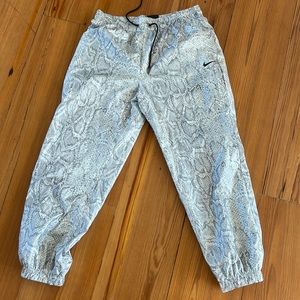 Nike nylon pants snake skin womens